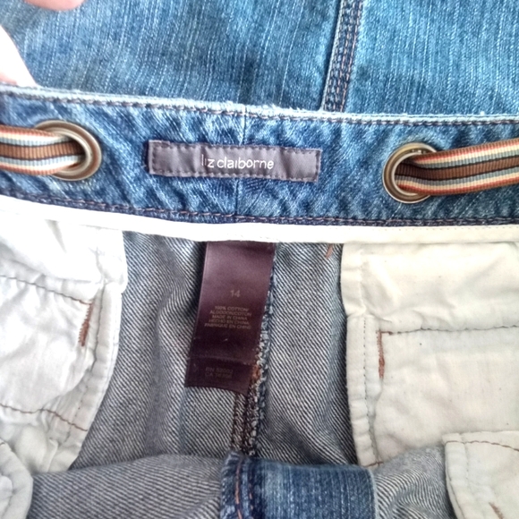 Liz Claiborne Jean Skirt 14 - Picture 3 of 8